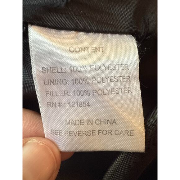 Totes Puffer Jacket 2XL Blaze Orange Camouflage with Leaves Zip Up Coat - Picture 5 of 6